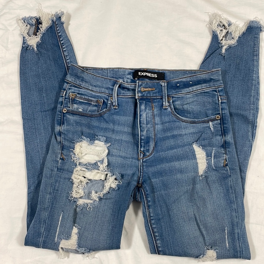 Express, mid rise, stretch jeans